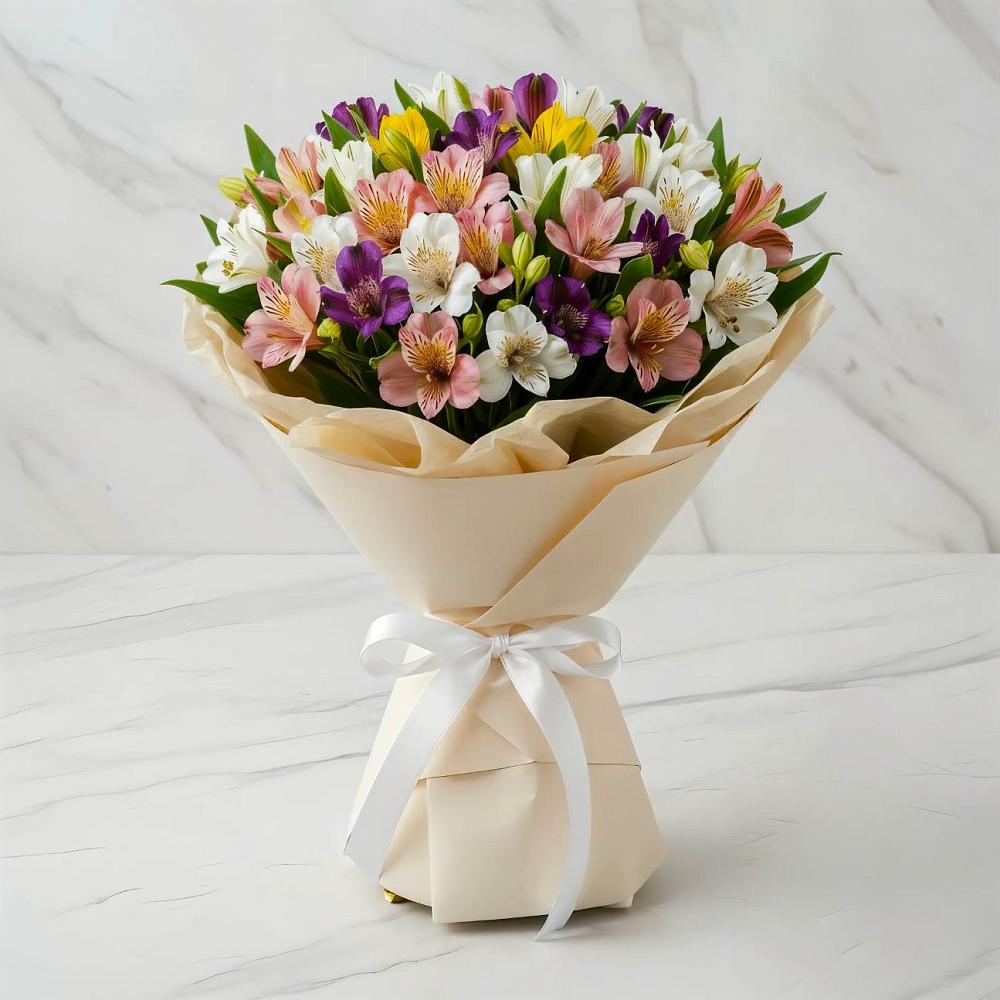 Букет цветов из: Альстромерии в Солдатской