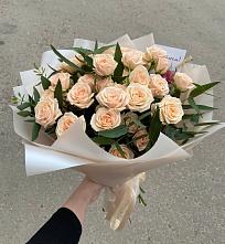 Букет Кремовые розы Латте в Солдатской