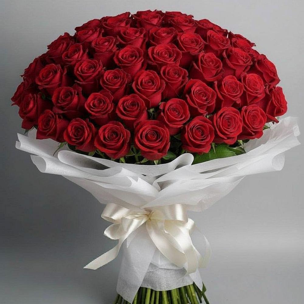 Букет 101 Красная роза Блэк Мэджик в Солдатской