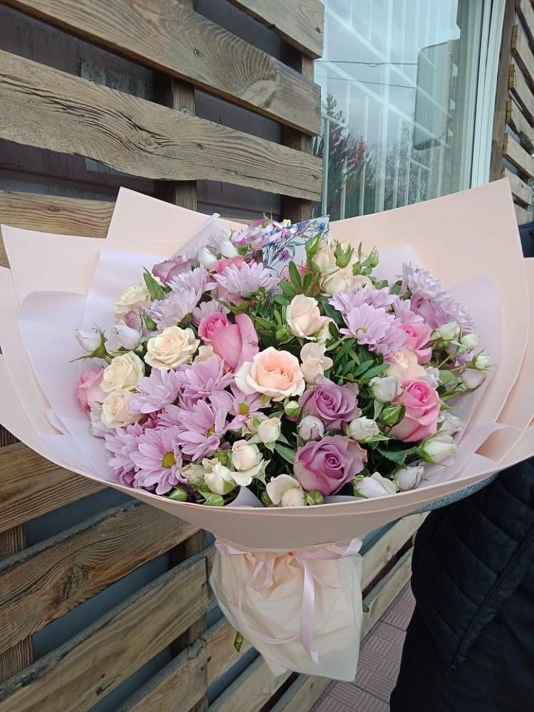 Букет цветов из: Розы и Хризантемы в Солдатской