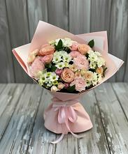 Букет цветов из:  Гвоздики, Розы и Хризантемы в Солдатской