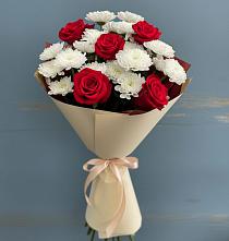 Букет цветов из:  Розы и Хризантемы в Солдатской