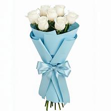 Букет 7 белых роз Проуд в Солдатской