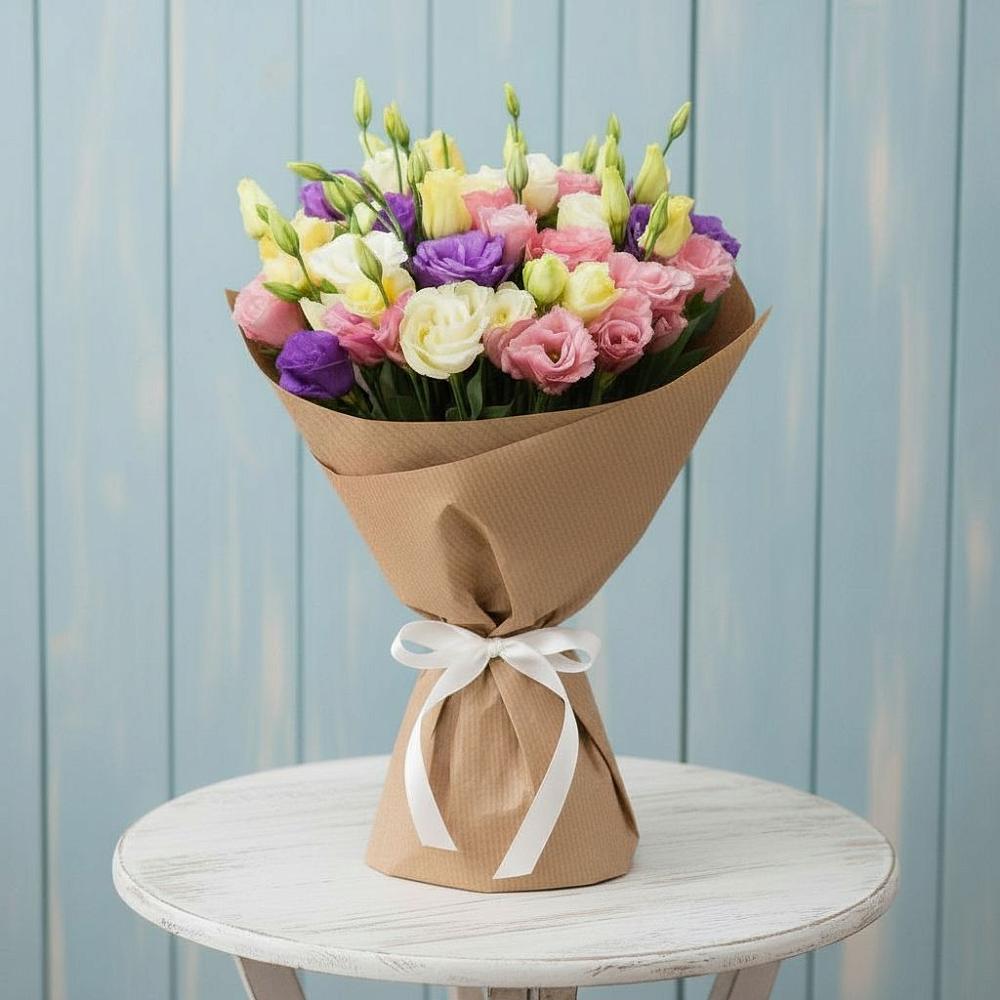 Букет цветов из: Лизиантусы в Солдатской