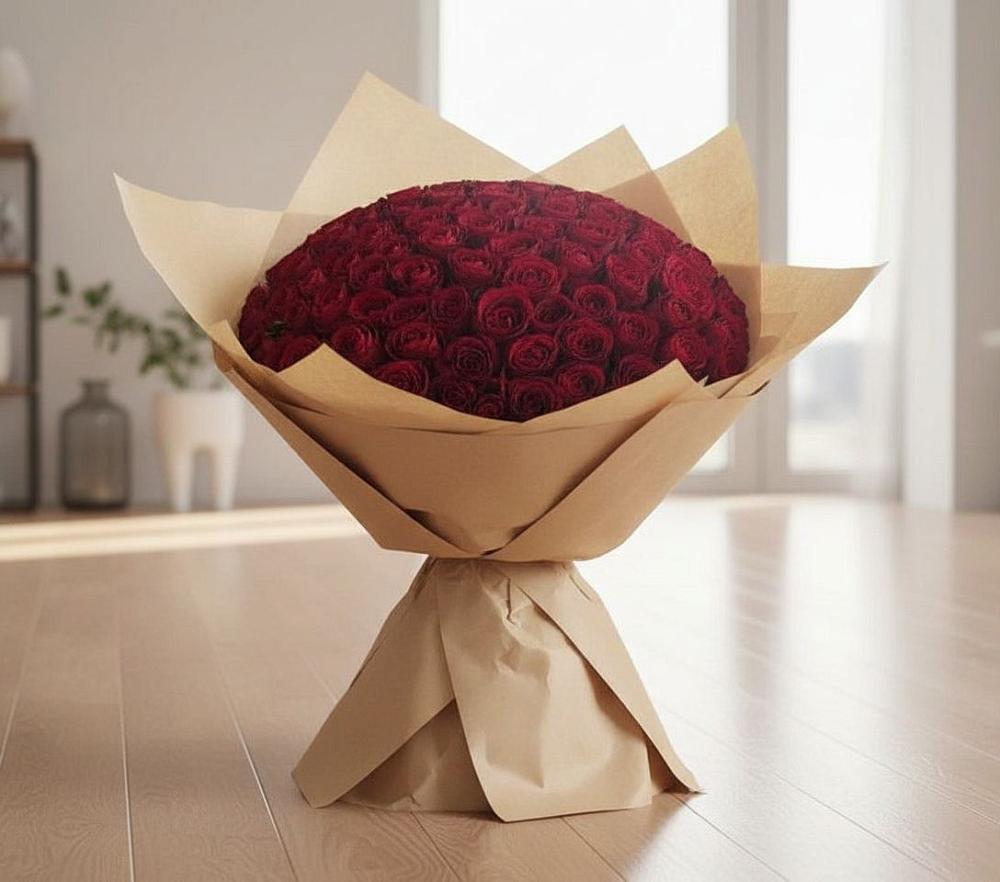 Букет 101 Красная роза в Солдатской