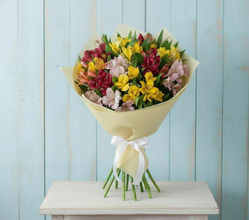 Букет цветов из: Альстромерии в Солдатской