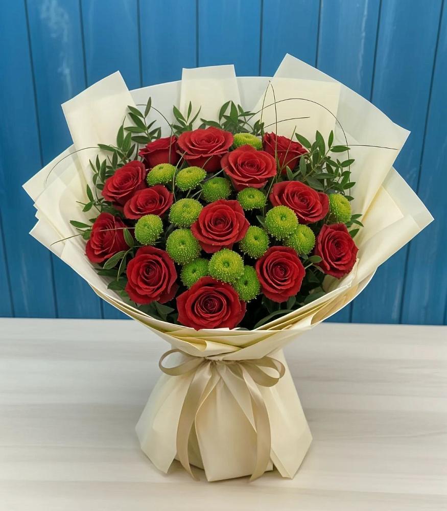 Букет цветов из: Розы и Хризантемы в Солдатской